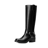 DREAM PAIRS Women's Square Toe Knee High Boots...