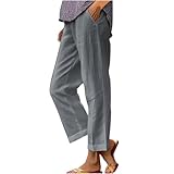fartey Wide Leg Linen Pants for Women Summer Flowy...
