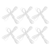 KAJNBN 6 Pairs White Flat Polyester Shoelaces Rope...