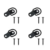 DGZZI 4PCS 60x21mm D Ring with Screw Black Metal...
