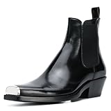 Santimon Men’s Top-Grain Leather Chelsea Boots,...