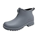 Ankle Rain Boots for Women Men Lightweigh Rubbert...