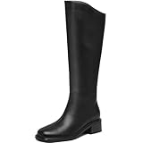 AIUNIIND Knee High Boots Women Low Heel Square Toe Tall...