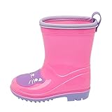 Cute Kitty Rain Boots with Easy On Handles Water Proof...