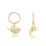 Mameloly Cowgirl Earrings for Women CZ 14K Gold Plated...