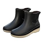 Wellington Boots Women's Rain Shoes Mid Cut Rubber...