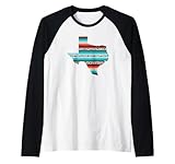 Texas Mexican Serape Cowhide Raglan Baseball Tee