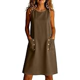 Summer Dresses for Women Casual Sleeveless Round Neck...