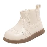 Baby Girls Ankle Boots Winter Fleece Lined Side Zipper...