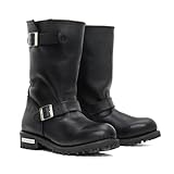 Hot Leathers BTM1002W Wide Men's Black 11-inch Round...