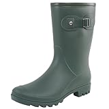 Fubotao Women's Mid Calf Rain Boots Waterproof Fashion...