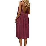 Backless Cami Dresses for Women Summer Spaghetti Strap...