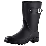 Evshine Women's Mid Calf Rain Boots Waterproof Garden...