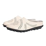 Womens Sandals Summer Hollow Out Flat Mules Casual...