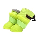 HEMOTON Pet Waterproof Dog Rain Boots, Fluorescent...