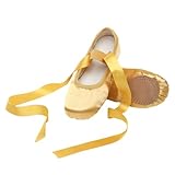 Ctreela Girls Kids Satin Ballet Flats Shoes with Laces...
