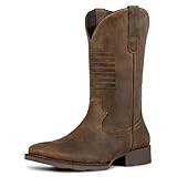 J's.o.l.e Leather Cowboy Boots for Men - Mens Square...