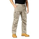 WEIGAIRUPA Men's Cargo Pants Tactical Ripstop Multi Zip...