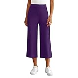 bawilom Women's Capri Pants Summer Loose Business...