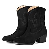 IXU Cowboy Boots for Women Ankle Cowgirl Booties Wide...