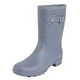 Fubotao Women's Mid Calf Rain Boots Waterproof Fashion...
