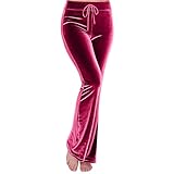 bawilom Women's Velour Velvet Wide Leg Pants Drawstring...