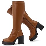 Ruiee Women's Extra Wide Calf Knee High Boots True Wide...