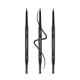 3 Pcs Waterproof Eyebrow Pencil Dark Brown, Premium Eye...