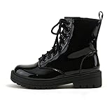 Soda FIRM - Lug Sole Combat Ankle Bootie Lace up w/Side...