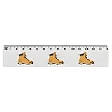 Azeeda 'Hiking Boot' 15cm (6 Inch) White Plastic Ruler...