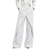 bawilom Womens Wide Leg Cotton Linen Pants Casual...