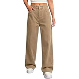 Women's Wide Leg High Waisted Jeans Straight Leg Baggy...