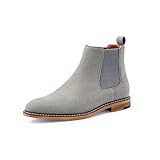 Temeshu Men's Chelsea Boots Casual Dress Boots Gray...