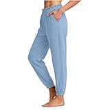 bawilom Womens High Waist Casual Pants Straight Leg...