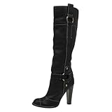 Tang'scuisins Women's Retro Roumd Toe Knee High Boots...