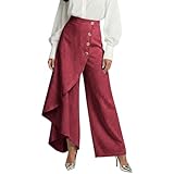 bawilom Cotton Linen Pants Women Wide Leg Palazzo...