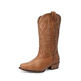 DREAM PAIRS Cowboy Boots for Women Cowgirl Western Mid...