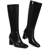 Grakihily Womens Black Knee High Boots Wide Calf Boots...