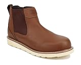 Drew Mens Boston Chelsea Boot with Inside Zipper, Rust...
