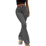 Sinzelimin Women's Jeans Flared Pants Fashion High...