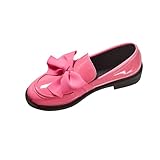 Ctreela Patent Leather Bow Loafers for Women Comfort...