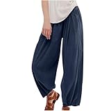 fartey Boho Pants for Women Wide Leg Elastic Waist...