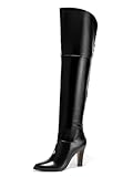 Coutgo Womens Thigh High Boots Pointed Toe Chunky Heel...