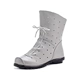 Women's Genuine Leather Summer Boots Breath Casual Soft...