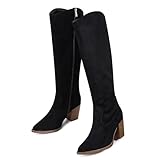 MeiLuSi Black Knee High Boots for Women, Slouchy Tall...
