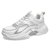 KAJXZ Womens Chunky Sneakers Breathable Mesh Low Top...