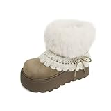 MACEFIL Women's Fashion Snow Boots Chunky Platform Warm...