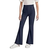 Watonic Girls Boot Cut Yoga Flare Pants Elastic High...