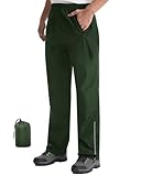 iCreek Men's Packable Rain Pants Waterproof Lightweight...