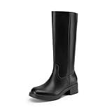 DREAM PAIRS Womens Knee High Boots Square Toe Platform...